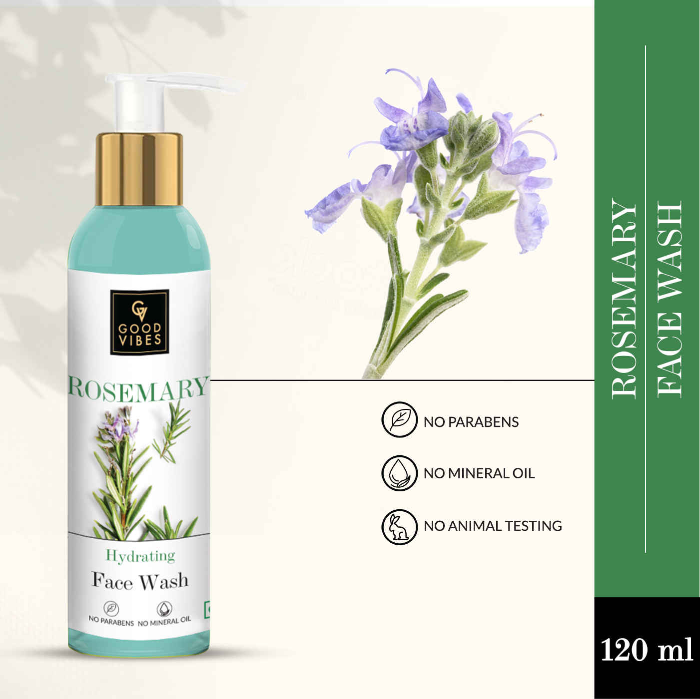 Buy Good Vibes Rosemary Hydrating Face Wash (120 ml) - Purplle