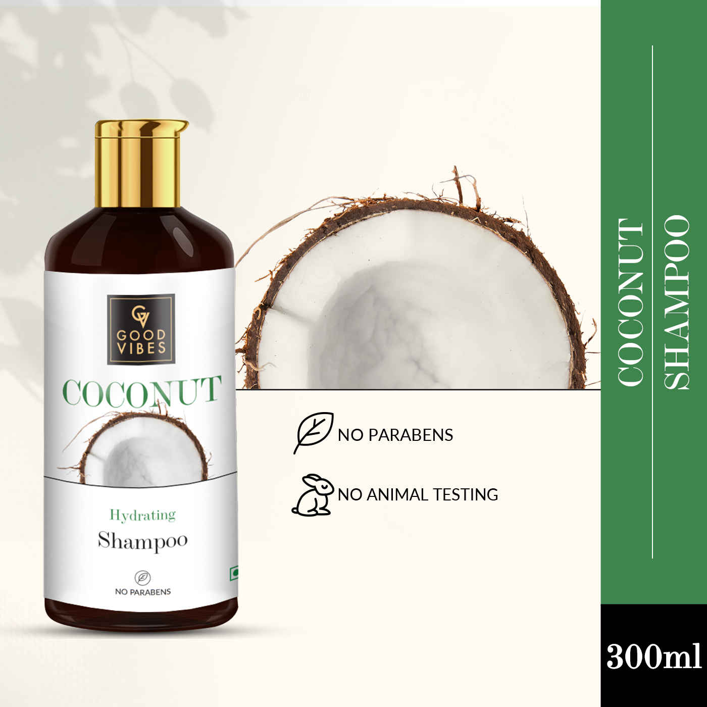 Buy Good Vibes Coconut Hydrating Shampoo | Hydrating, Moisturizing, Nourishing | No Parabens, No Animal Testing (300 ml) - Purplle