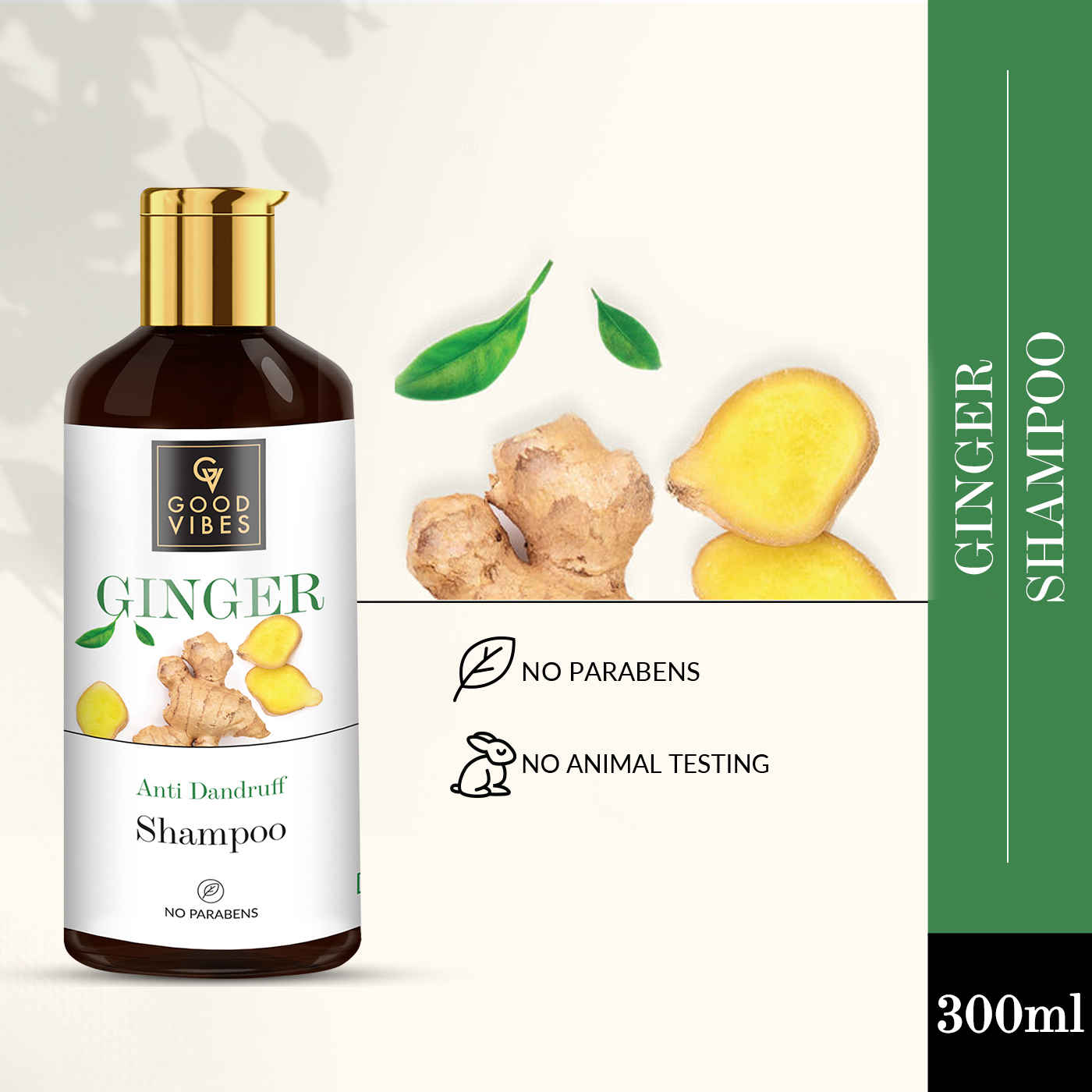Buy Good Vibes Anti Dandruff Shampoo - Ginger (300 ml) - Purplle