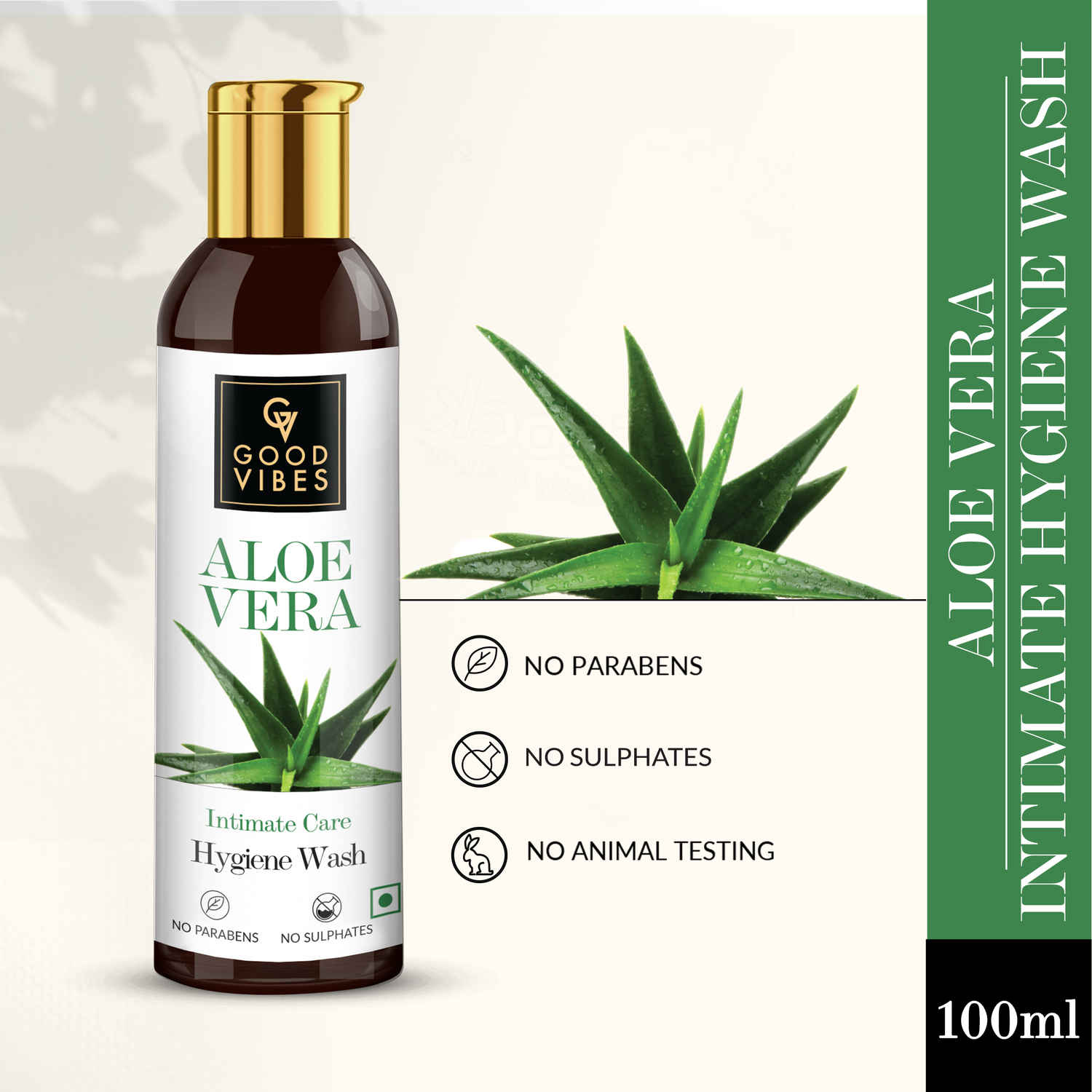 Buy Good Vibes Intimate Care Hygiene Wash - Aloe Vera (100 ml) - Purplle