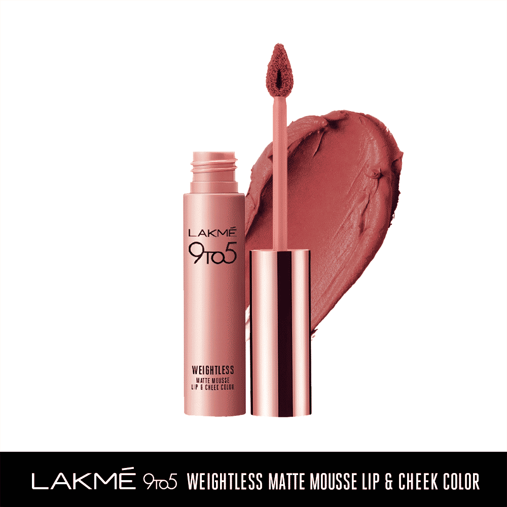 Buy Lakme 9 To 5 Weightless Matte Mousse Lip & Cheek Color - Nude Cushion (9 gm) - Purplle