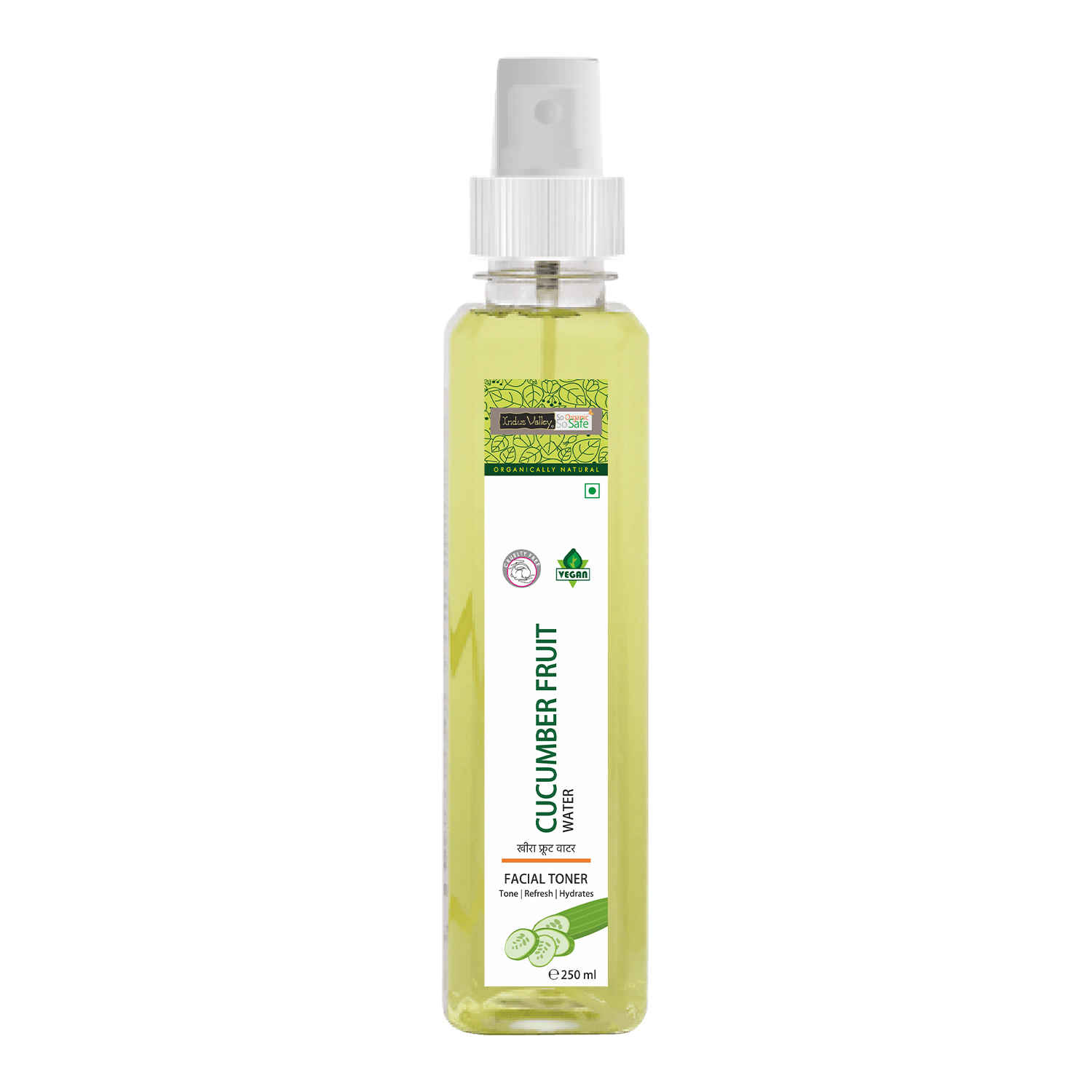 Buy Indus valley Facial Toner Cucumber Water (250 ml) - Purplle