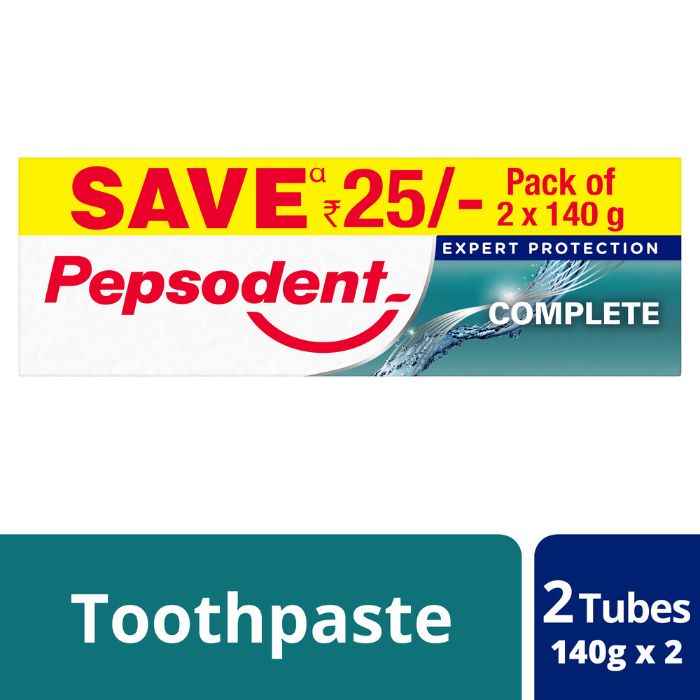 Buy Pepsodent Expert Protection Complete Toothpaste (2x140 g) - Purplle