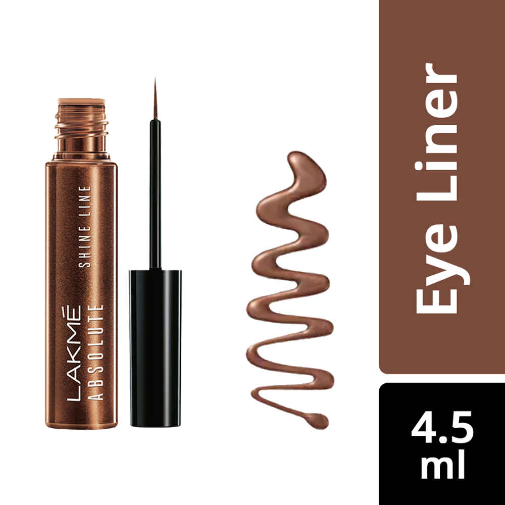 Buy Lakme Absolute Shine Liquid Eye Liner - Shimmer Bronze (4.5 ml) - Purplle