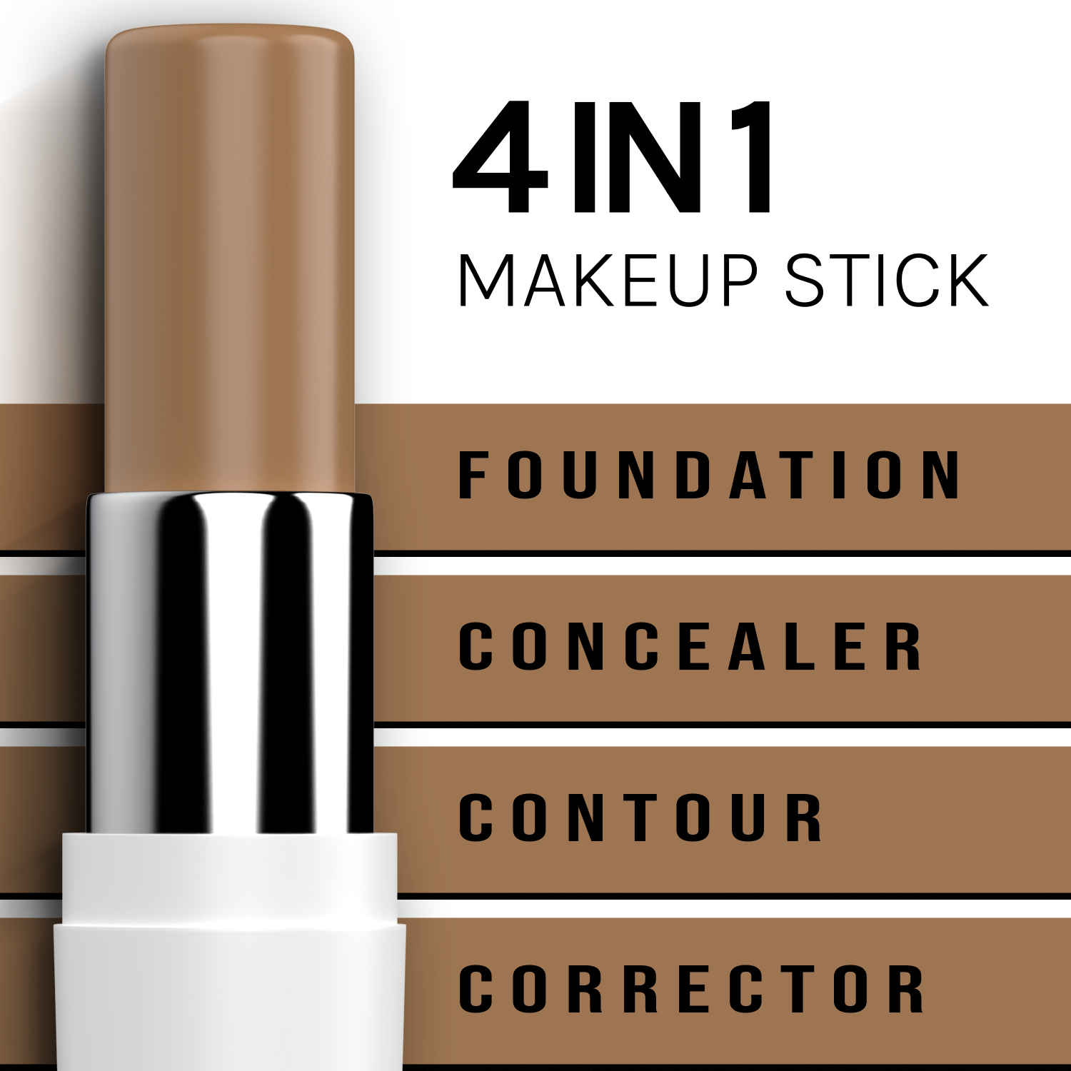 Buy Bella Voste 4-in-1 MAKEUP STICK, BRONZY BUZZ (13) (5.5 gm) - Purplle