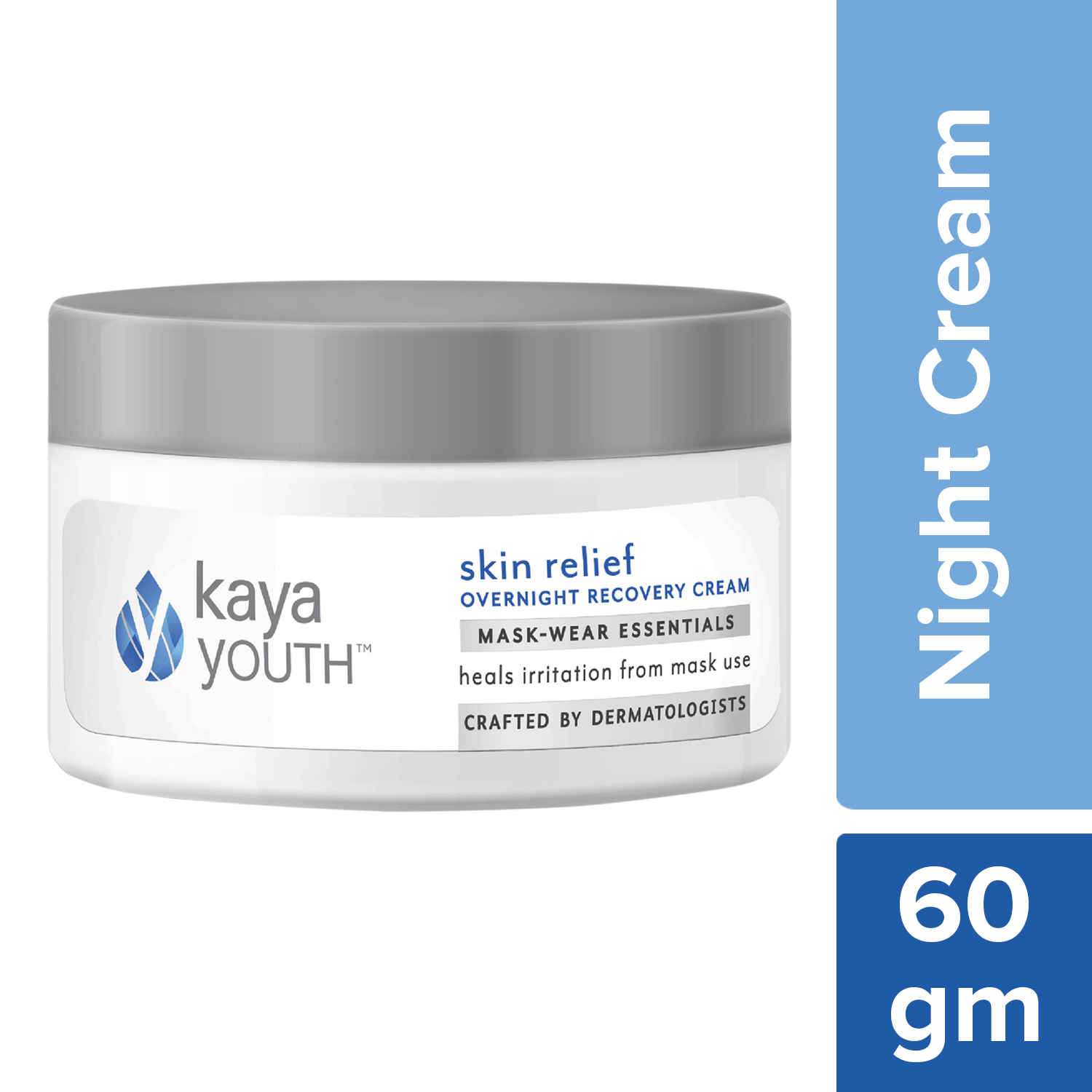 Buy Kaya Youth Skin Relief Overnight Recovery Cream -Soothes Irritation from Face Masks (60 g) - Purplle