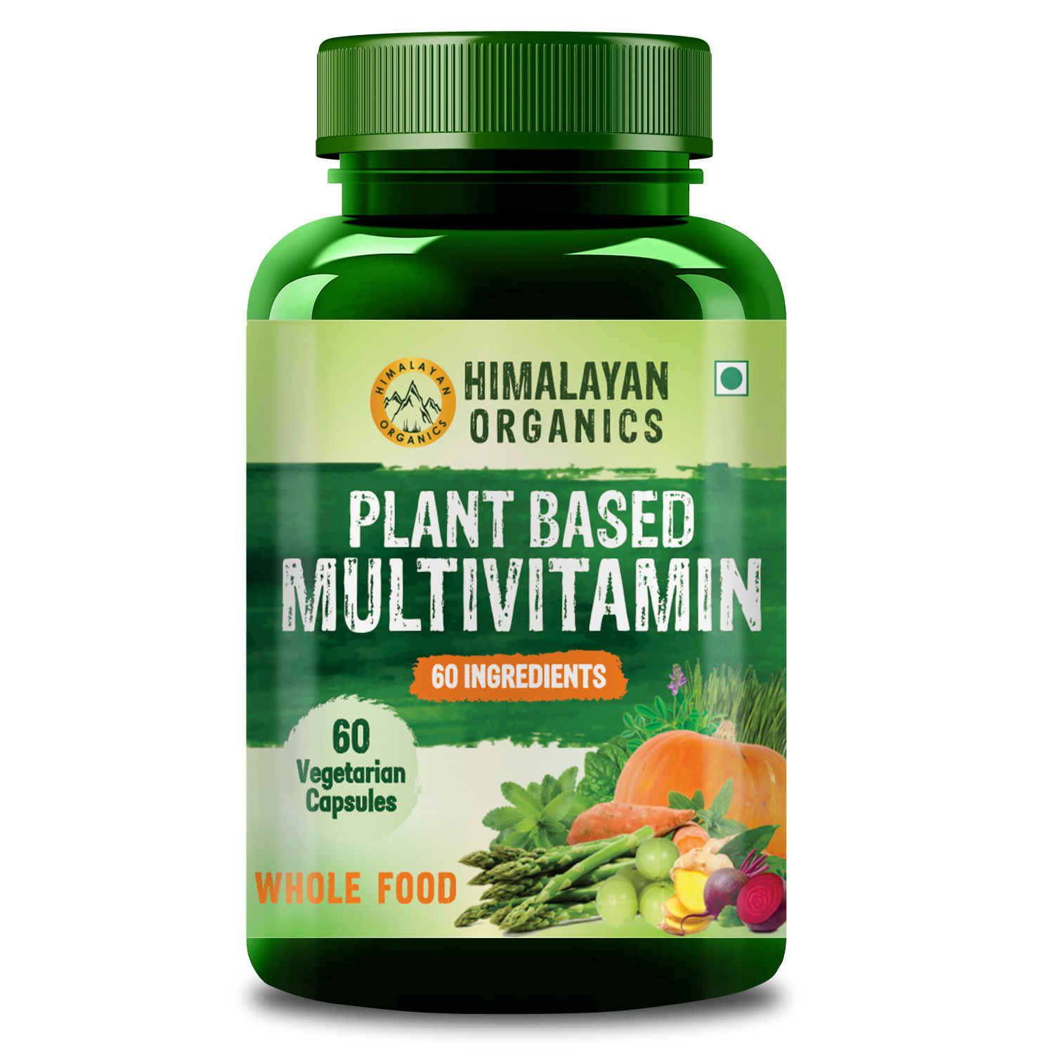 Buy Himalayan Organics Plant Based Multivitamin with 60+ Extracts- 60 Vegetarian Capsules - Purplle