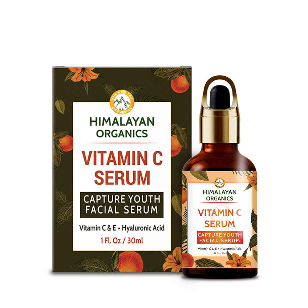 Buy Himalayan Organics Vitamin C Serum for Face Capture Youth with Hyaluronic Acid and Vitamin E - Brightening & Night Skin Repair, 30 ml - Purplle