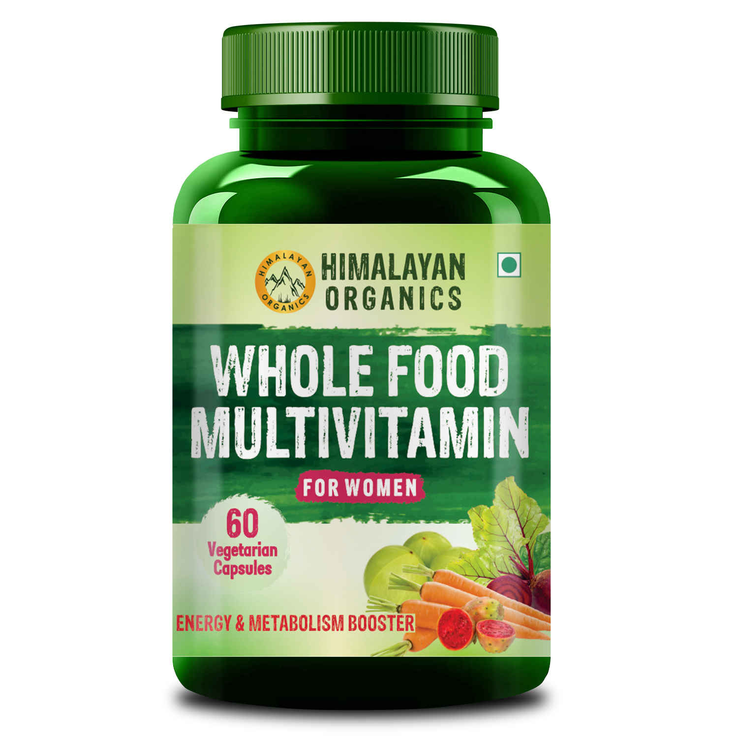 Buy Himalayan Organics Whole Food Multivitamin for Women || With Natural Vitamins, Minerals, Extracts || Best for Energy, Brain, Bone Health || 60 Veg Capsules - Purplle