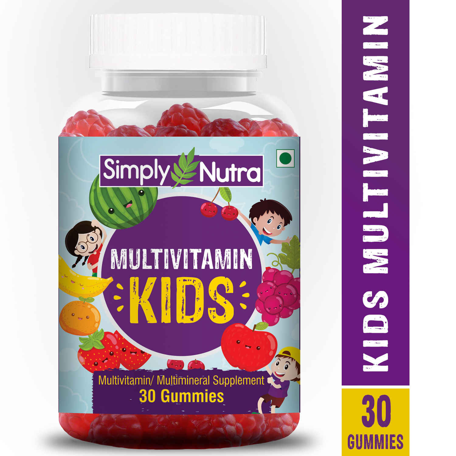 Buy Simply Nutra Multivitamin Gummies for Kids and Adults with All Essential Vitamins & Minerals (30) - Purplle
