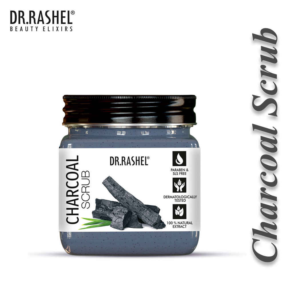 Buy Dr.Rashel Whitening Charcoal Face and Body Scrub For All Skin Types (380 ml) - Purplle
