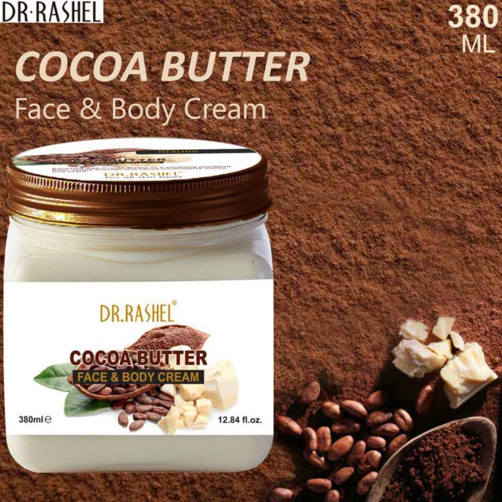Buy Dr.Rashel Healing Cocoa Butter Face and Body Cream For All Skin Types (380 ml) - Purplle