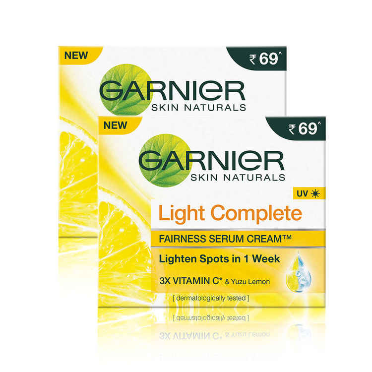 Buy Garnier Skin Naturals Light Complete Serum Cream (23 g) Pack of 2 - Purplle