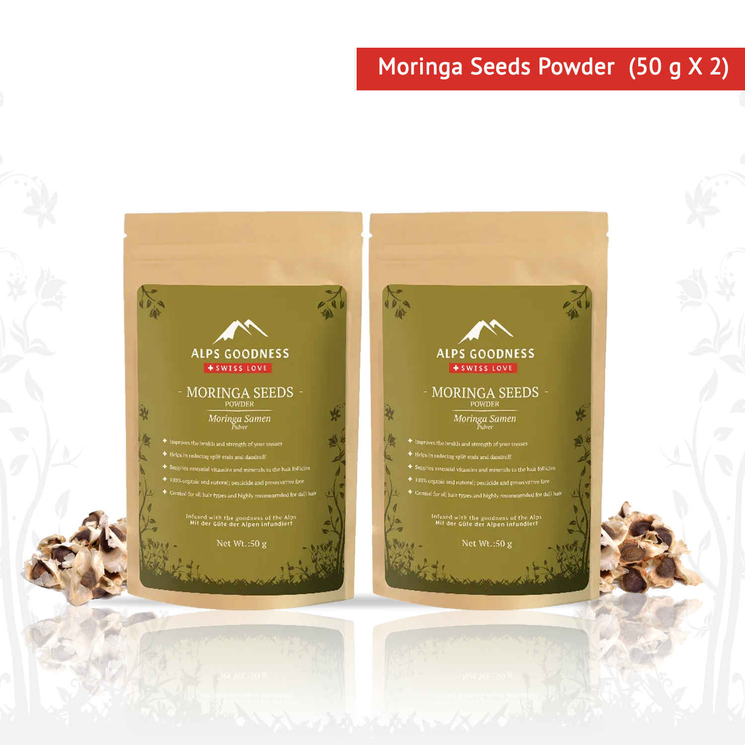Buy Alps Goodness Powder - Moringa Seeds (50 g) Pack Of 2 - Purplle