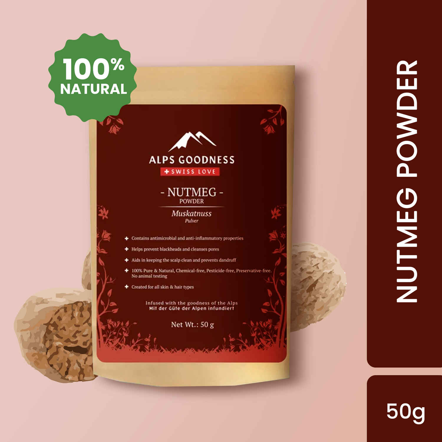 Buy Alps Goodness Powder - Nutmeg (50 g) - Purplle