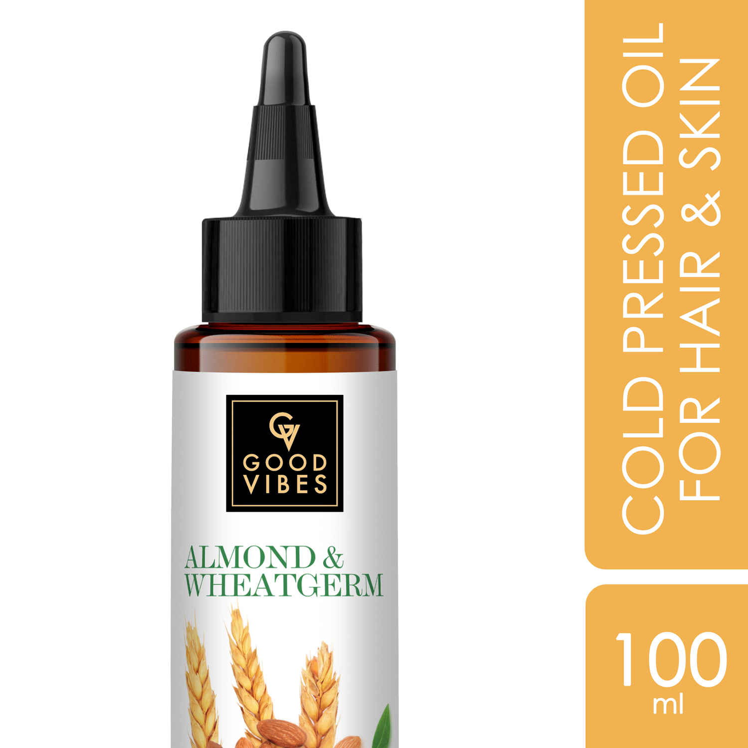 Buy Good Vibes Almond And Wheatgerm Cold Pressed Oil For Hair & Skin (100ml) - Purplle
