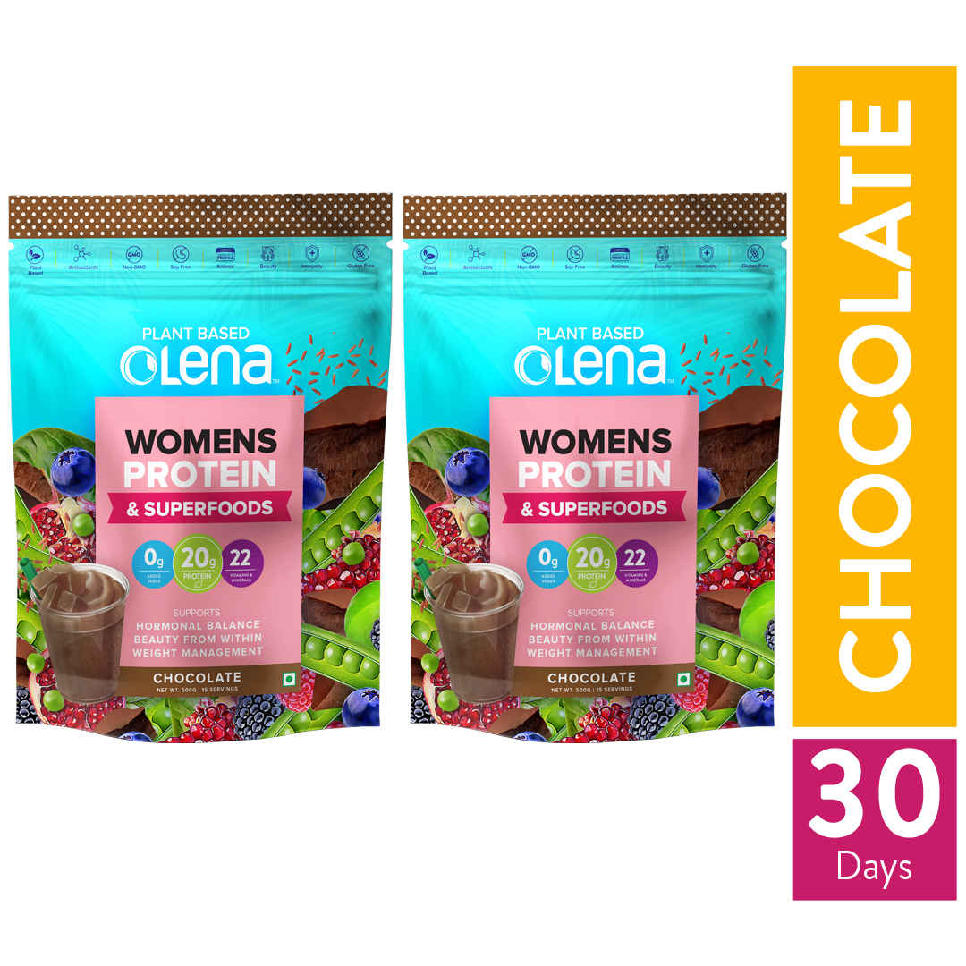 Buy PLIX Women's Protein Powder For Hormonal Balance | 500g Pack Of 2 (Chocolate) | Aids Weight Management | Helps Prevent PCOS | Promotes Healthy Hair And Skin - Purplle