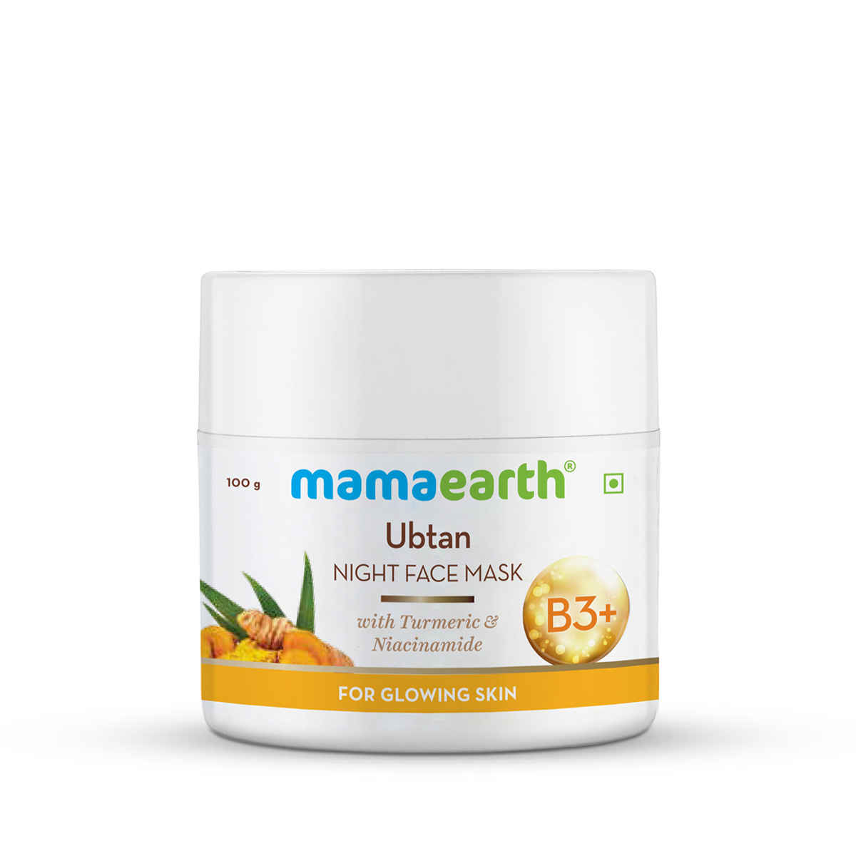 Buy Mamaearth Ubtan Night Sleeping Face Mask with Turmeric & Niacinamide for Glowing Skin (100 g) - Purplle