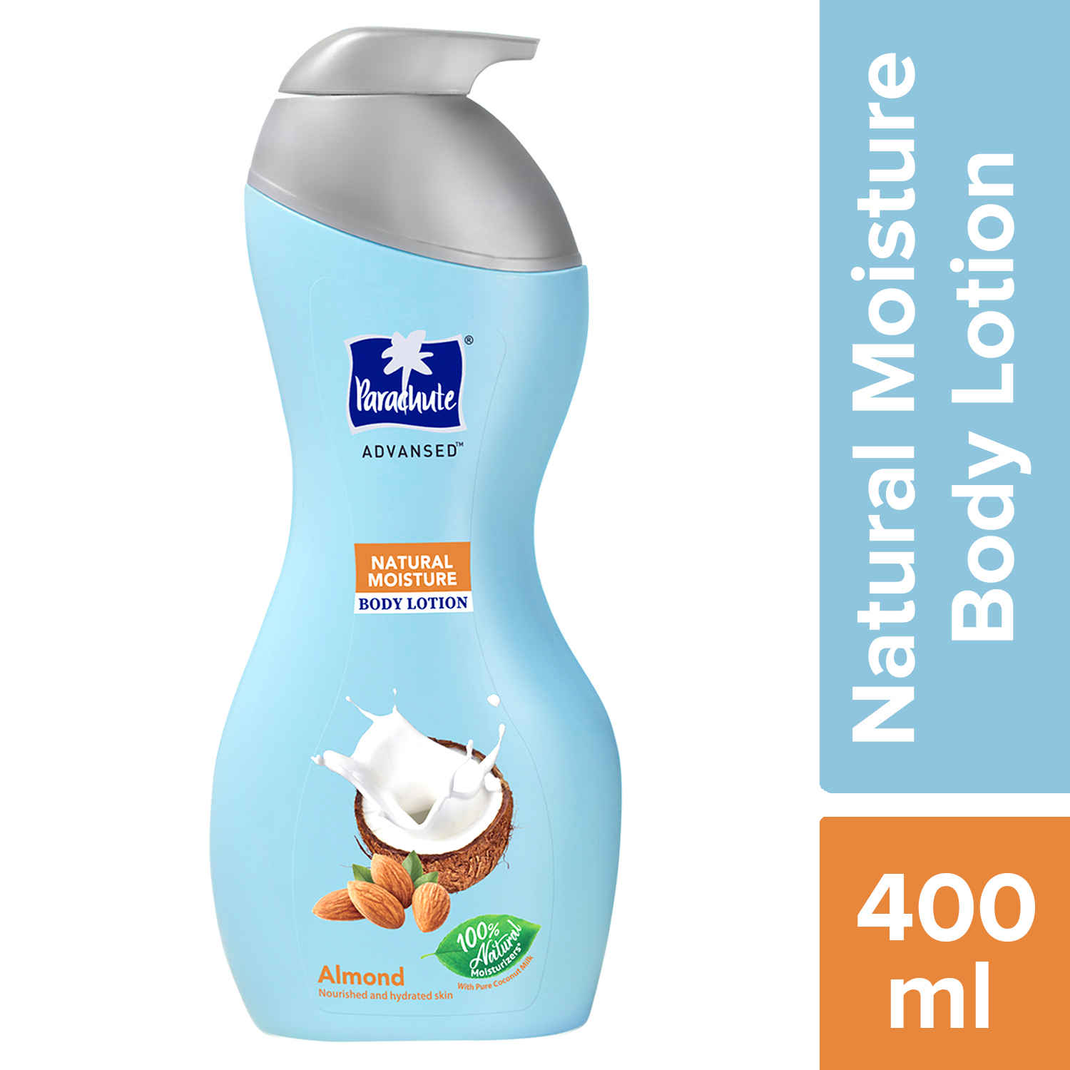 Buy Parachute Advansed Natural Moisture Body Lotion,With Almond,Nourished & Hydrated Skin (400 ml) - Purplle