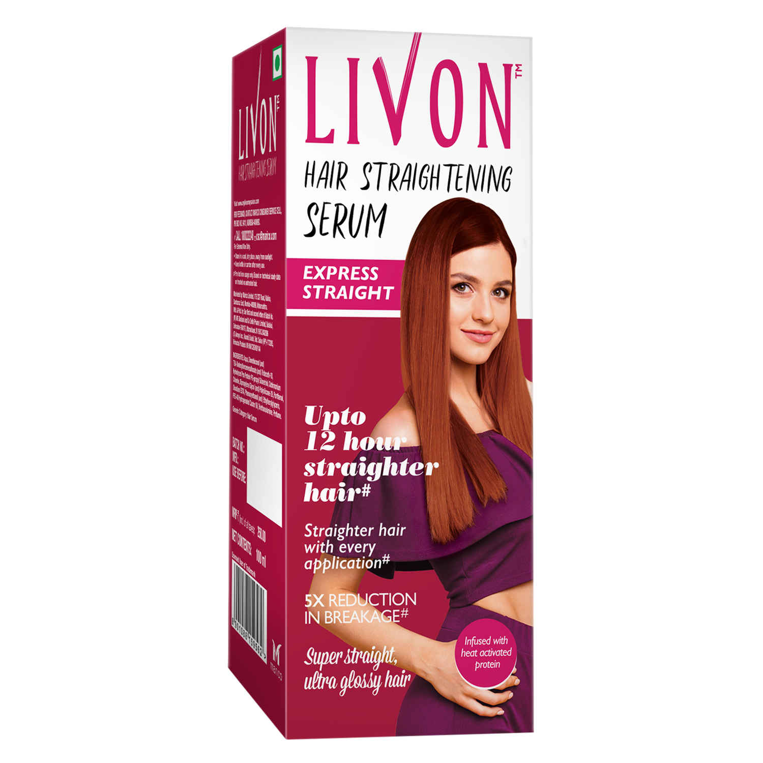 Buy Livon Hair Straightening Serum for Straighter Hair upto 12 Hours (100 ml) - Purplle