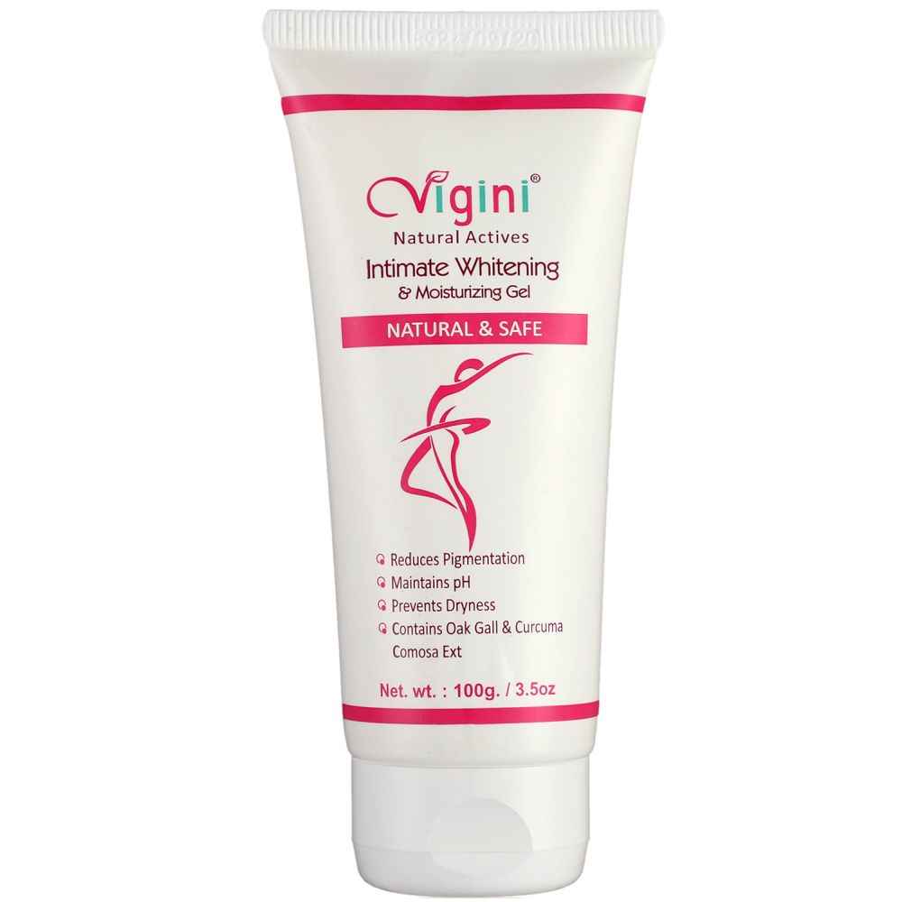Buy Vigini 100% Natural Actives Vaginal Intimate Whitening Lightening Moisturier Gel Non Staining Water Based Wash Able (100 gm) - Purplle