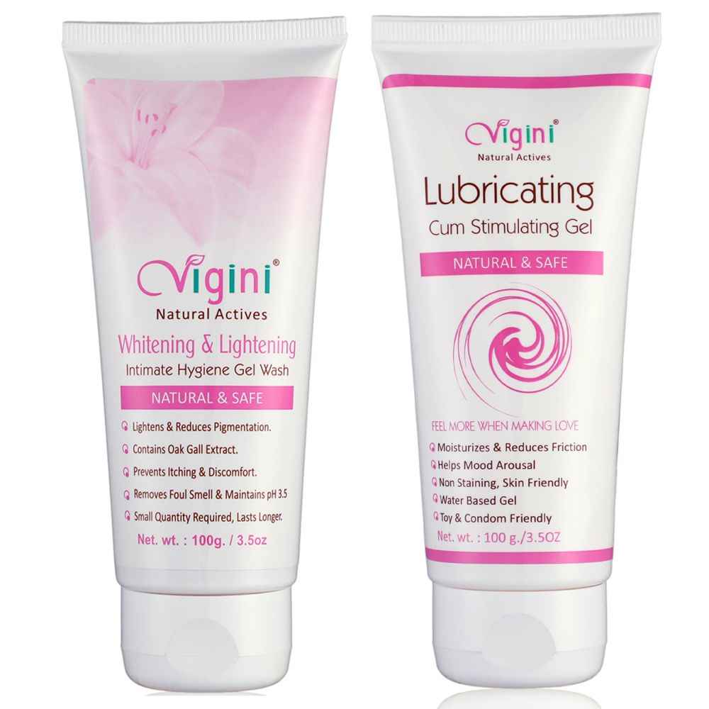 Buy Vigini 100% Natural Actives Intimate Feminine Hygiene Vaginal Lightening Whitening Gel Wash for Women, V Moisturizer Lubricating Lubricant Lubrication Lube Gel Jelly No Added Color Non Staining (200 g) - Purplle
