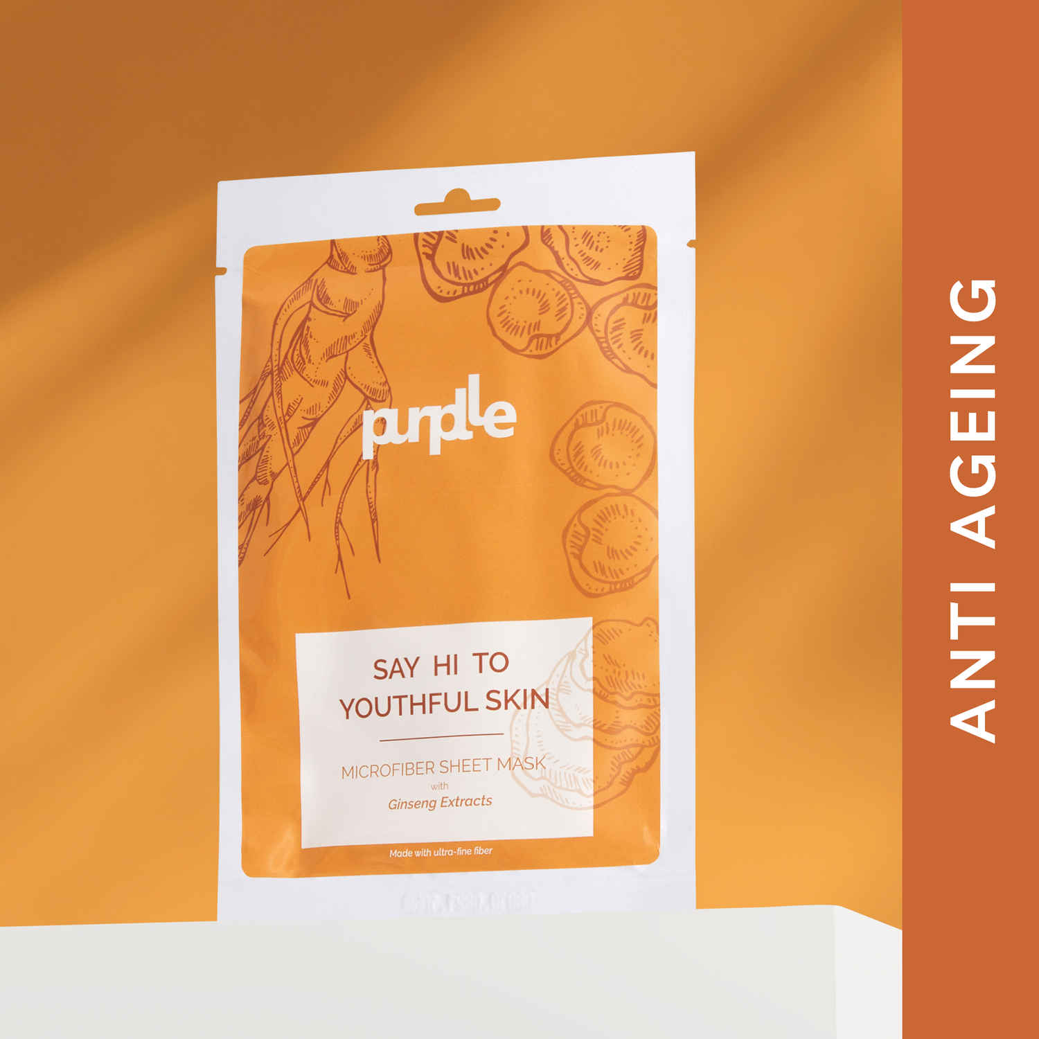 Buy Purplle Youthful Skin Microfiber Sheet Mask with Ginseng Extracts (20 ml) - Purplle