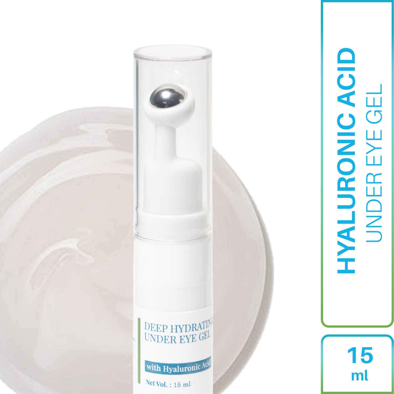Buy DermDoc Hydrating Under Eye Roll On with Hyaluronic Acid (15ml)|For All Skin Types|Lightweight, Absorbs Quickly, Calms & cools under eye area, Increases skin luminosity, plumps the skin|Paraben Free, Sulfate Free, Cruelty Free - Purplle