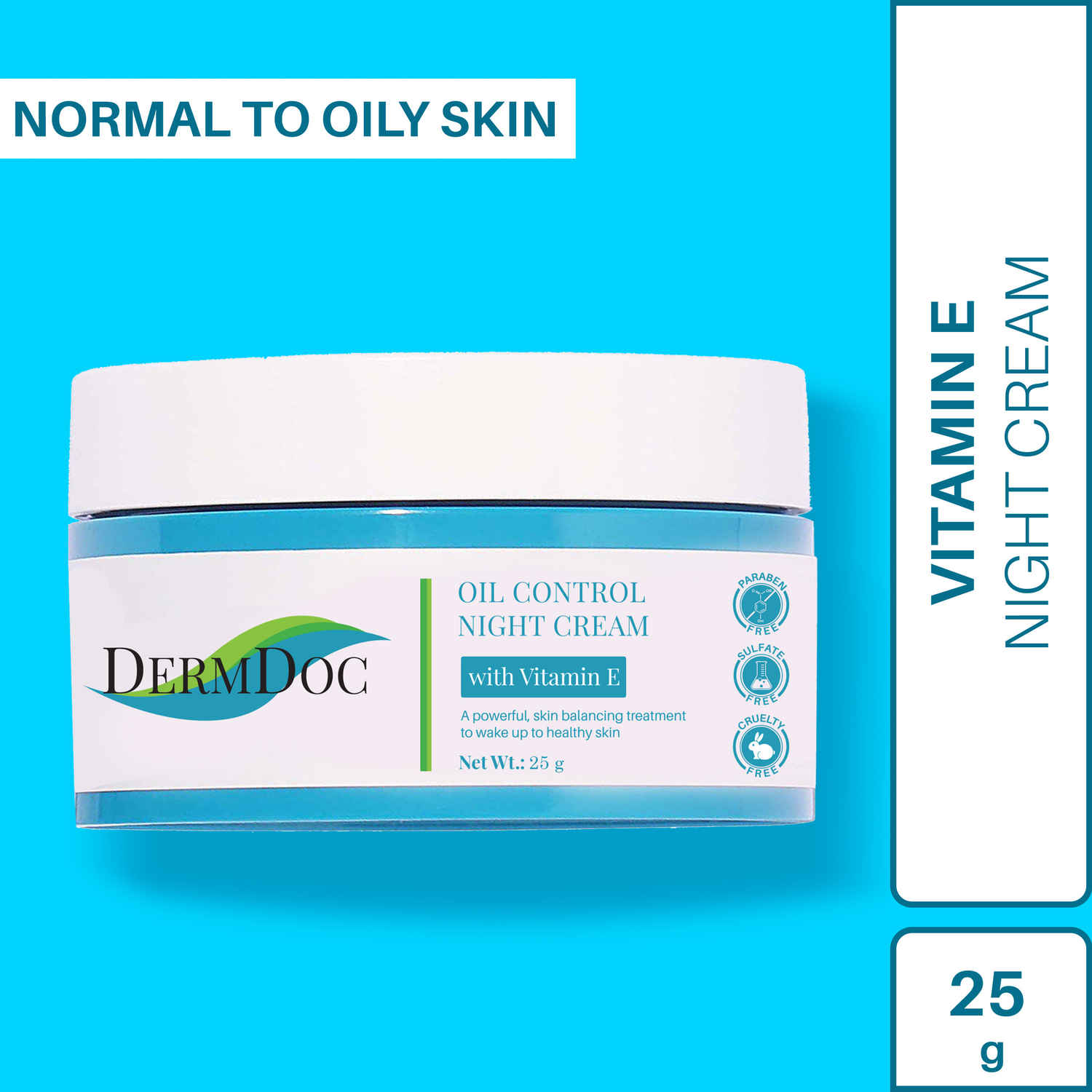 Buy DermDoc Vitamin E Night Cream (25gm) | night cream | face moisturizer - Purplle