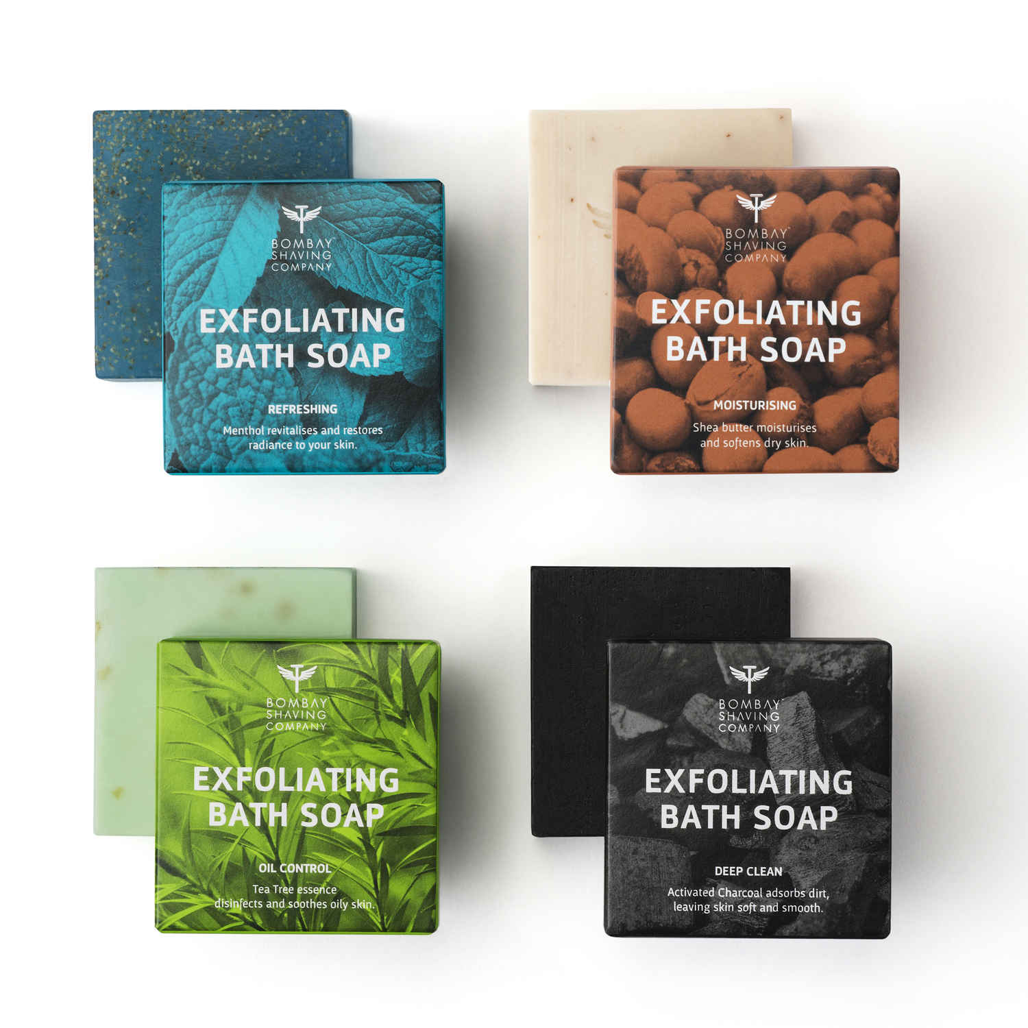 Buy Bombay Shaving Company Exfoliating Bath Soaps, 100g (Pack of 4) - Purplle