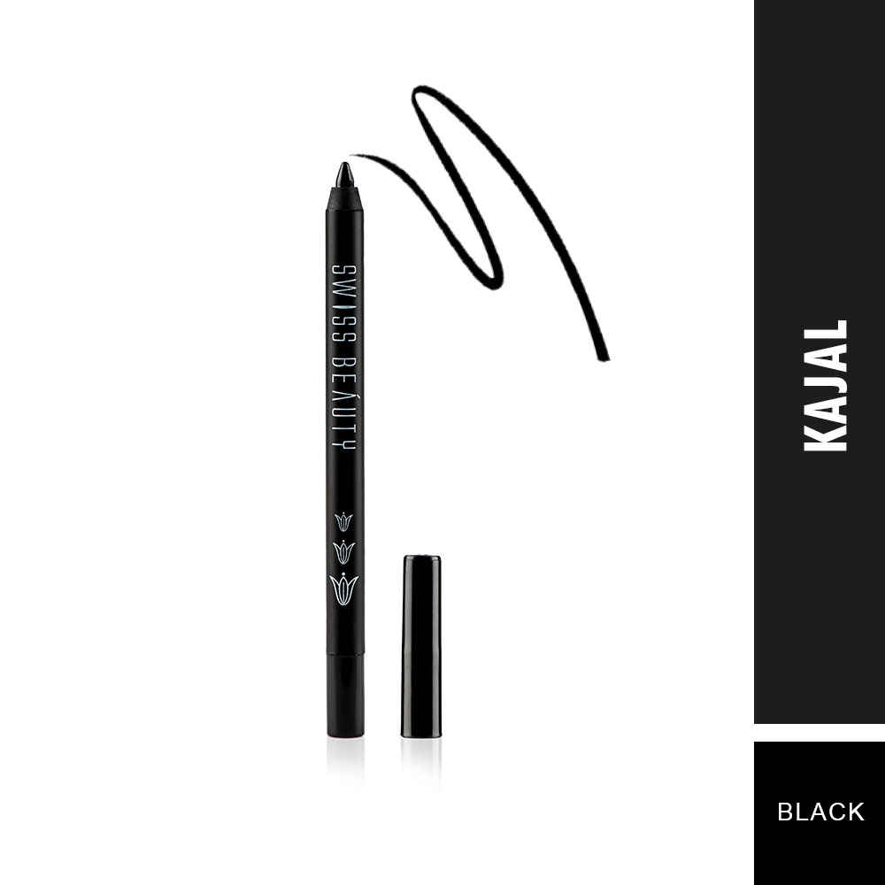 Buy Swiss Beauty Soft Kohl Kajal Eyeliner Pencil 1 Black (1.2 gm) - Purplle