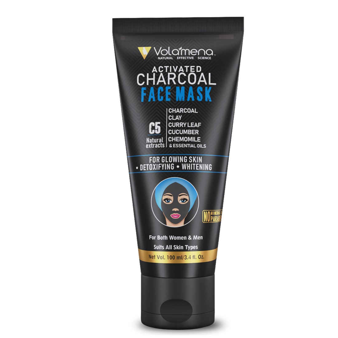 Buy Volamena Activated C5 face mask (100 ml) - Purplle
