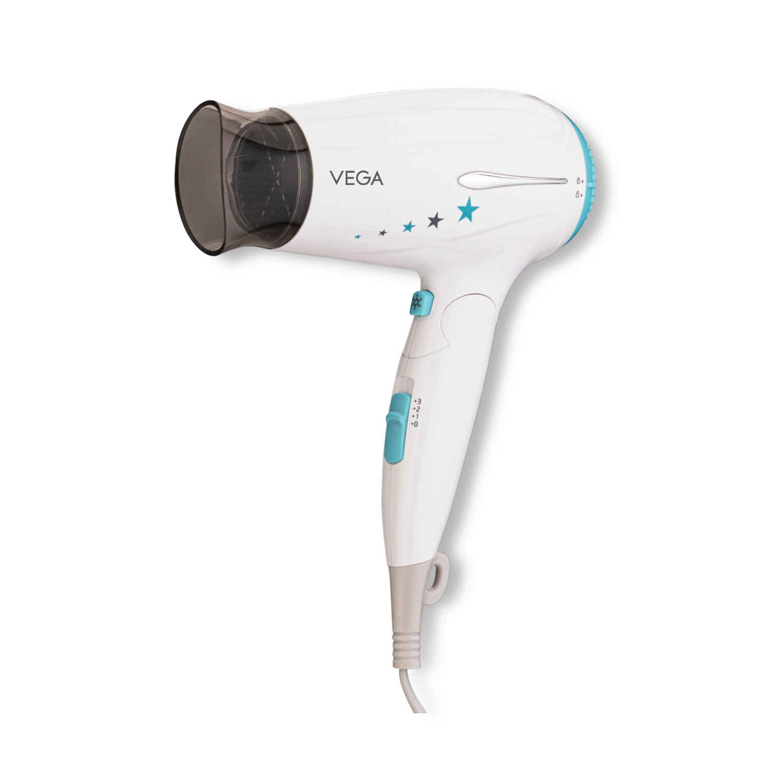 Buy VEGA Insta Wave Foldable Hair Dryer With Cool Shot Button & 3 Heat/Speed Setting (VHDH-22), White - Purplle