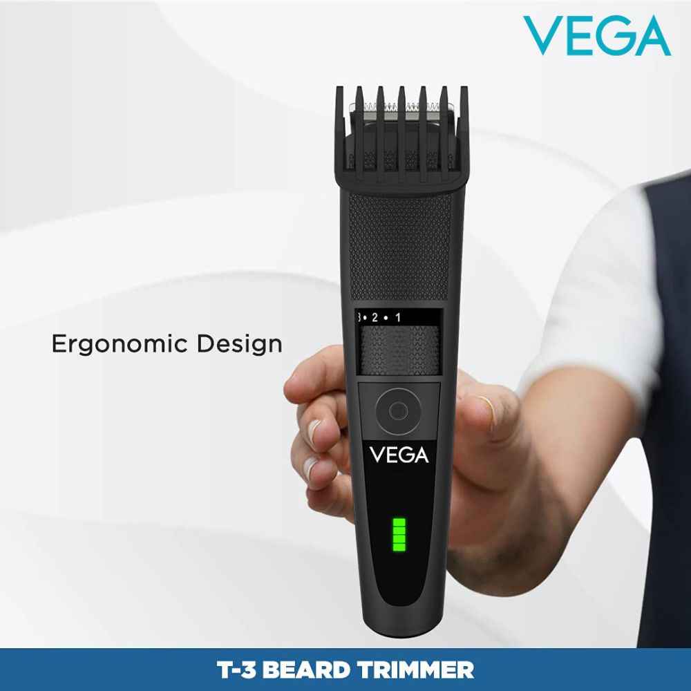 Buy VEGA T-3 Beard trimmer - Quick Charge, Corded/Cordless & USB Charging, (VHTH-19),Black - Purplle