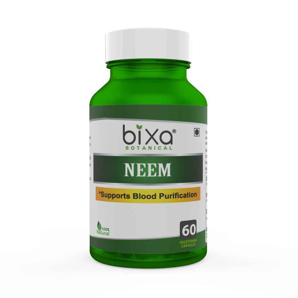Buy Bixa Botanical Neem Leaf Extract 60 Veg Capsules (450mg) 3% Bitters - Purplle