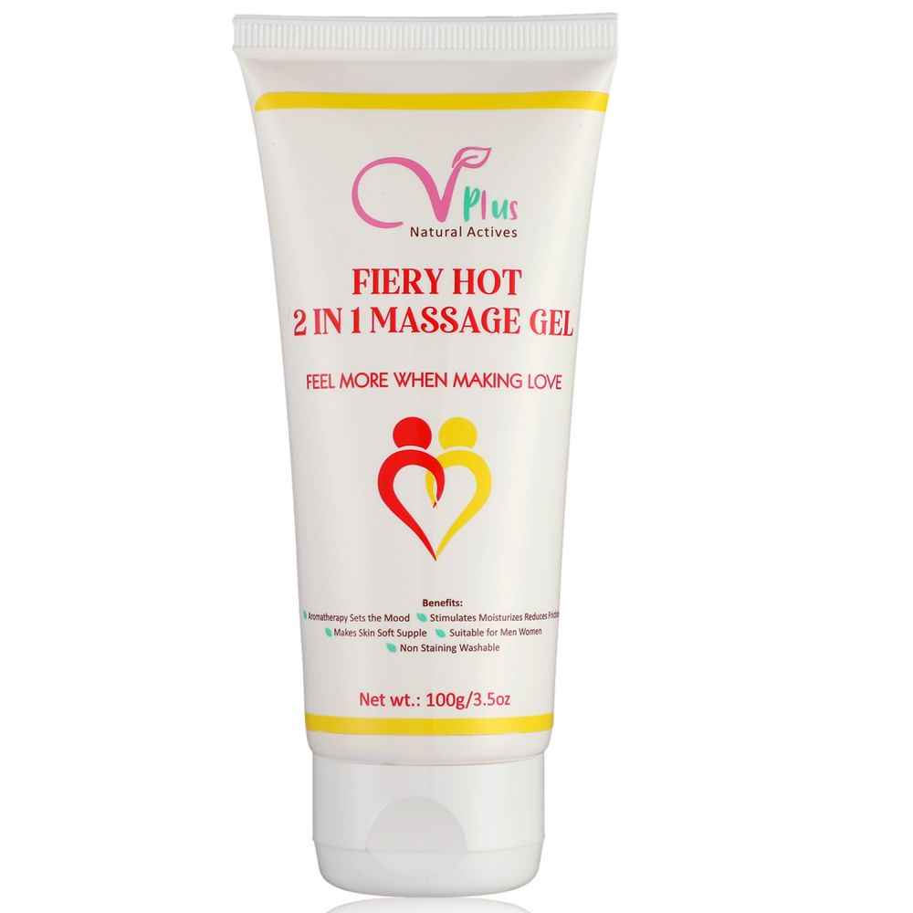 Buy Vigini Plus 100% Natural Actives Fiery Hot 2 In 1 Aromatherapy Massage Gel Effective Lubricant Lube Jelly Water Based Lubricating Lubrication No Added Color Non Staining wash able for Men Women (100 g) - Purplle