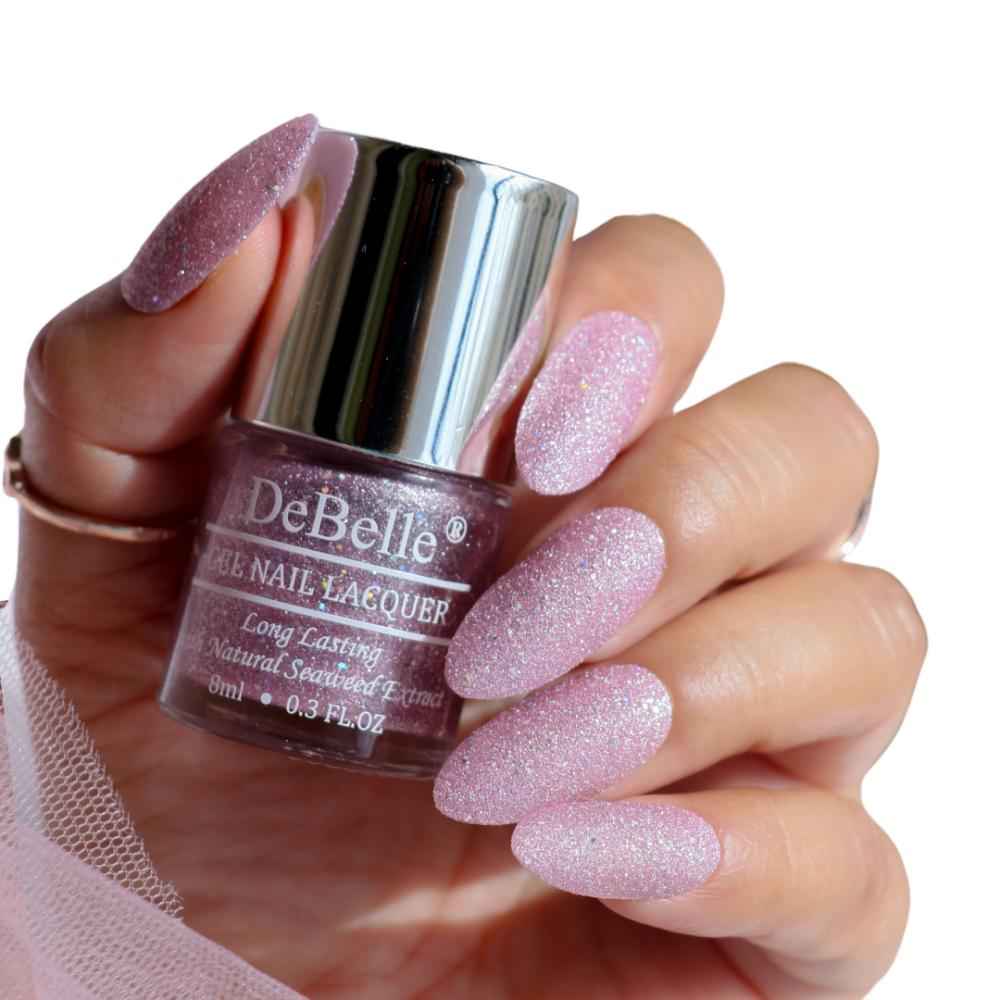 Buy DeBelle Gel Nail Lacquer Ophelia (Lavender with Holo Glitter) - (8 ml) - Purplle