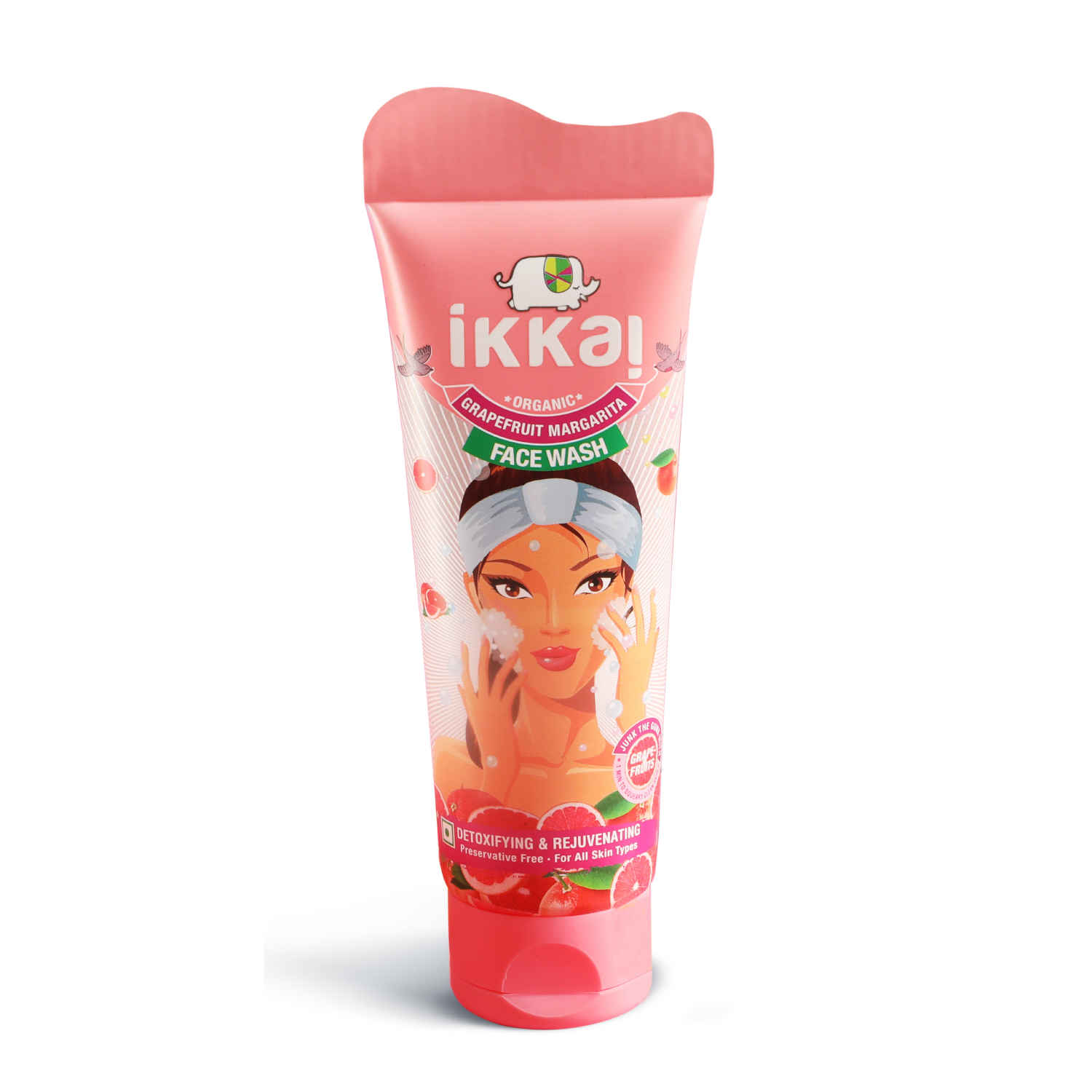 Buy IKKAI Organic Grapefruit Margarita Face Wash | Vitamin C | pH Balanced | Chemical Free | All Skin Types | 100ml - Purplle