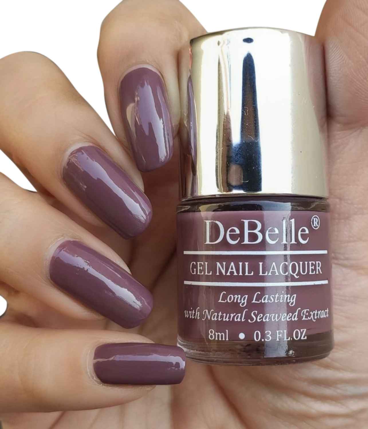Buy DeBelle Gel Nail Lacquer Glossy Pretty Petunia - Rust Mauve, (8 ml) - Purplle