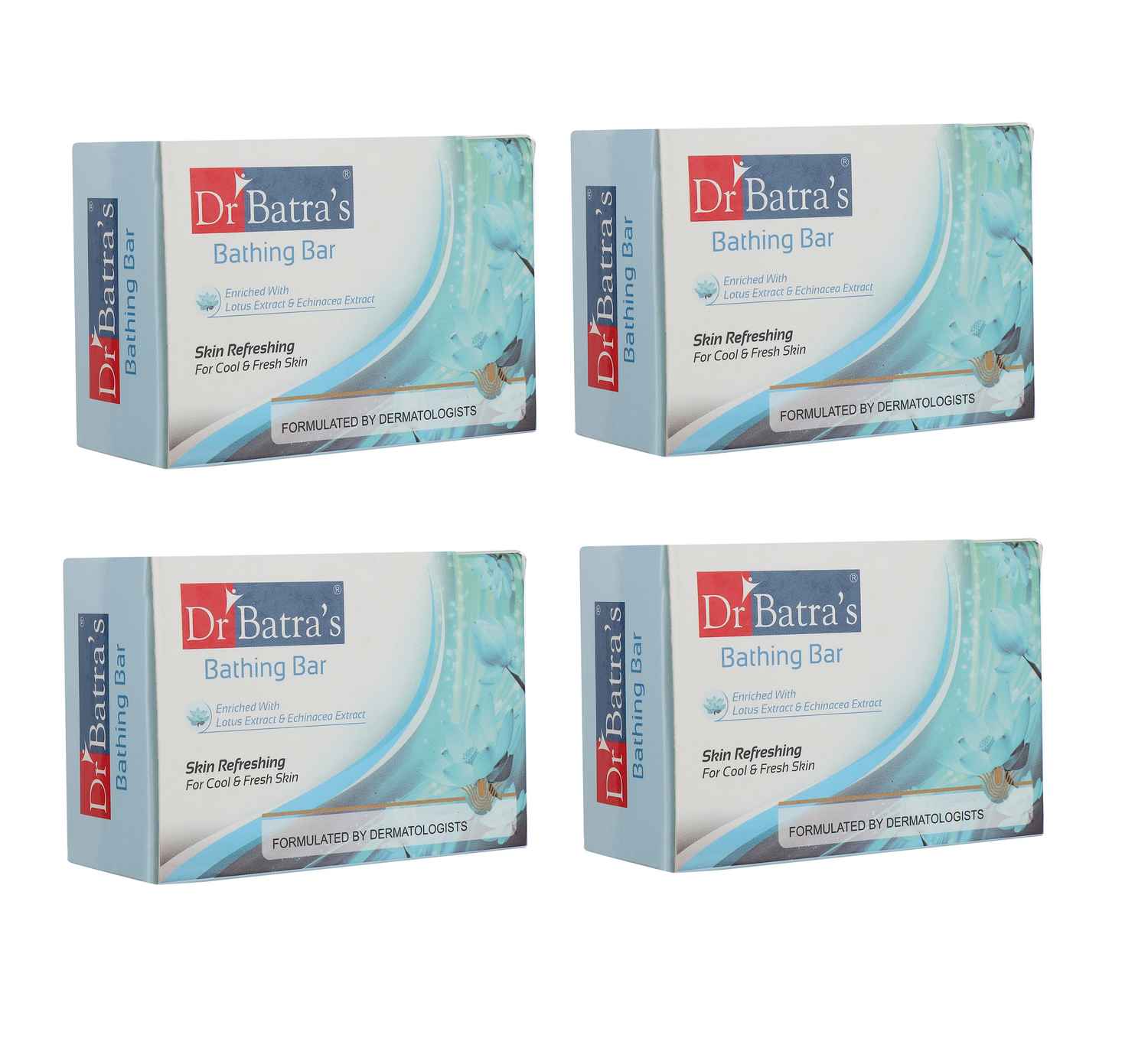 Buy Dr Batra's Skin Refreshing Bathing Bar - 125 gm (Pack of 4 for Men and Women) - Purplle