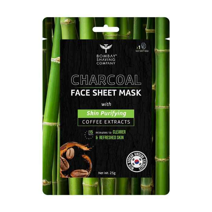 Buy Bombay Shaving Company Charcoal Face Sheet Mask (Pack of 1) | For Easy At-Home Skin Restoration 50 gm - Purplle