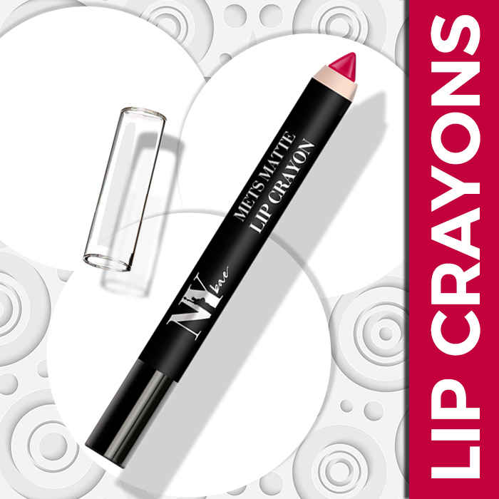 Buy NY Bae Mets Matte Lip Crayon | Satin Texture | Pink | Enriched with Vitamin E - Danger Strike Zone 27 (2.8 g) - Purplle