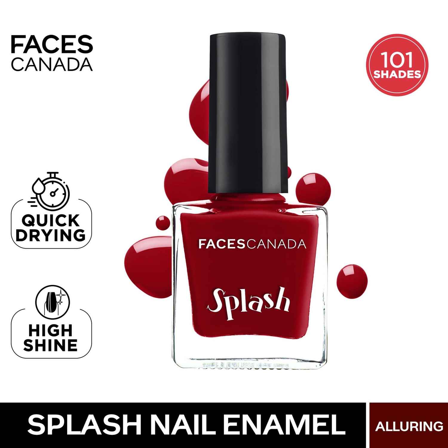 Buy FACES CANADA Ultime Pro Splash Nail Enamel - Alluring 136 (8ml) | Quick Drying | Glossy Finish | Long Lasting | No Chip Formula | High Shine Nail Polish For Women | No Harmful Chemicals - Purplle