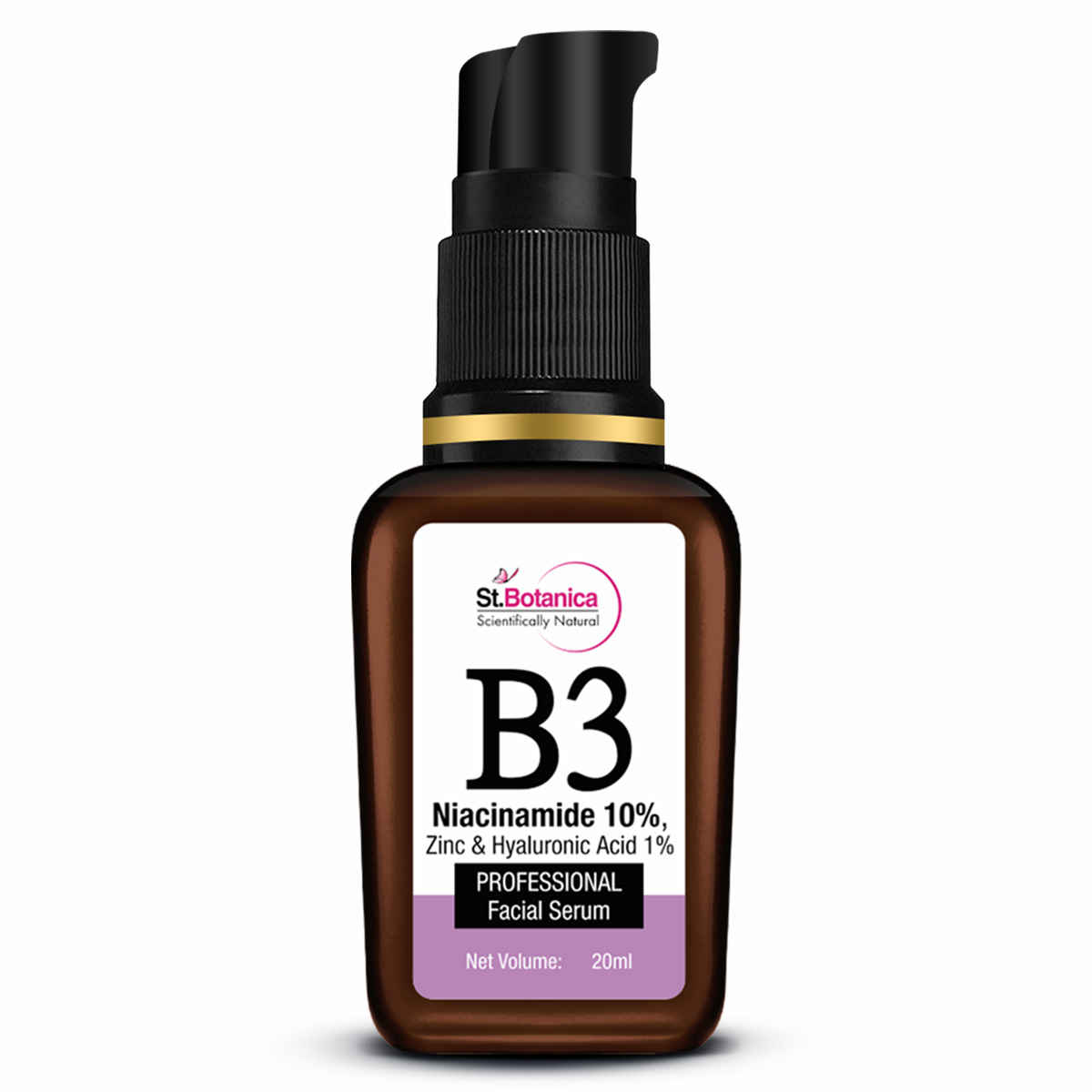 Buy StBotanica B3 Niacinamide 10%, Zinc & Hyaluronic Acid 1% Professional Face Serum, 20ml - Purplle
