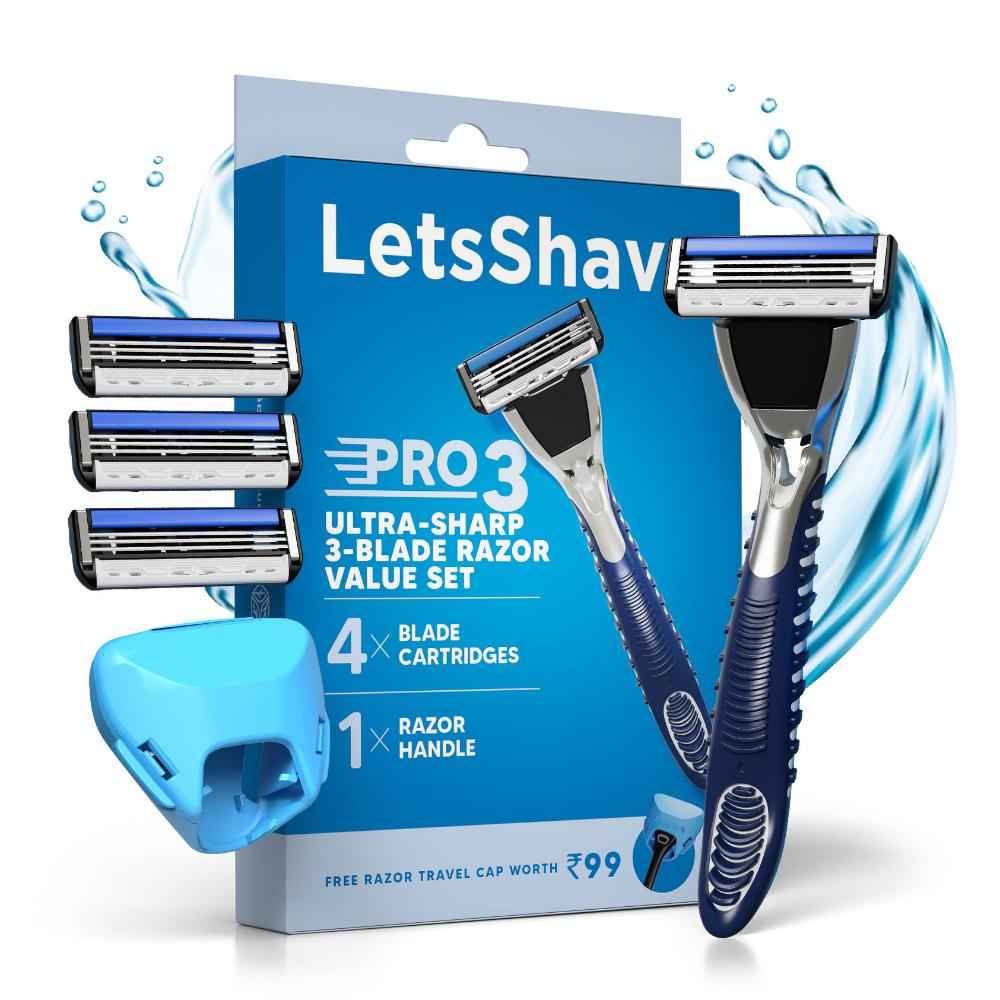 Buy LetsShave Pro 3 Value Set - Pack of 1 - Purplle