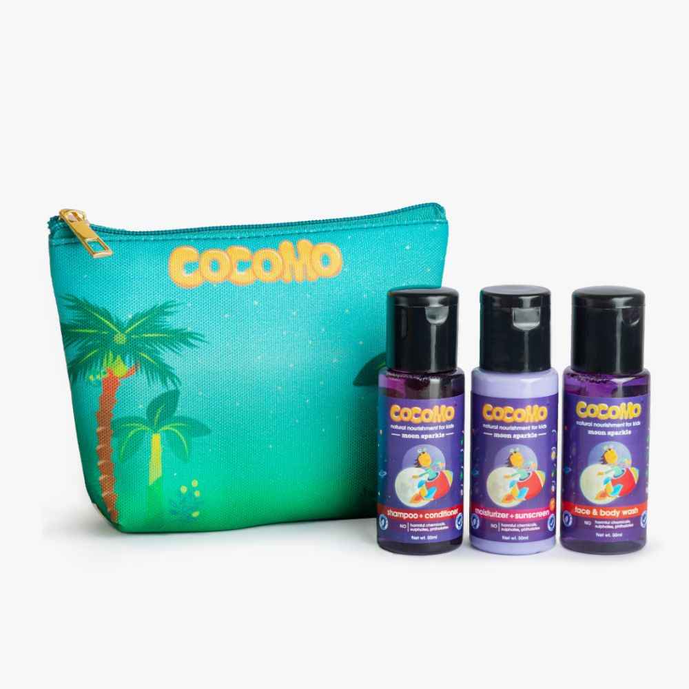 Buy Cocomo Natural Gift/Combo/Travel Pack for Kids - Shampoo + Body Wash + Sunscreen - Paraben & Sulfate Free (Moon Sparkle 150 ml) - Purplle