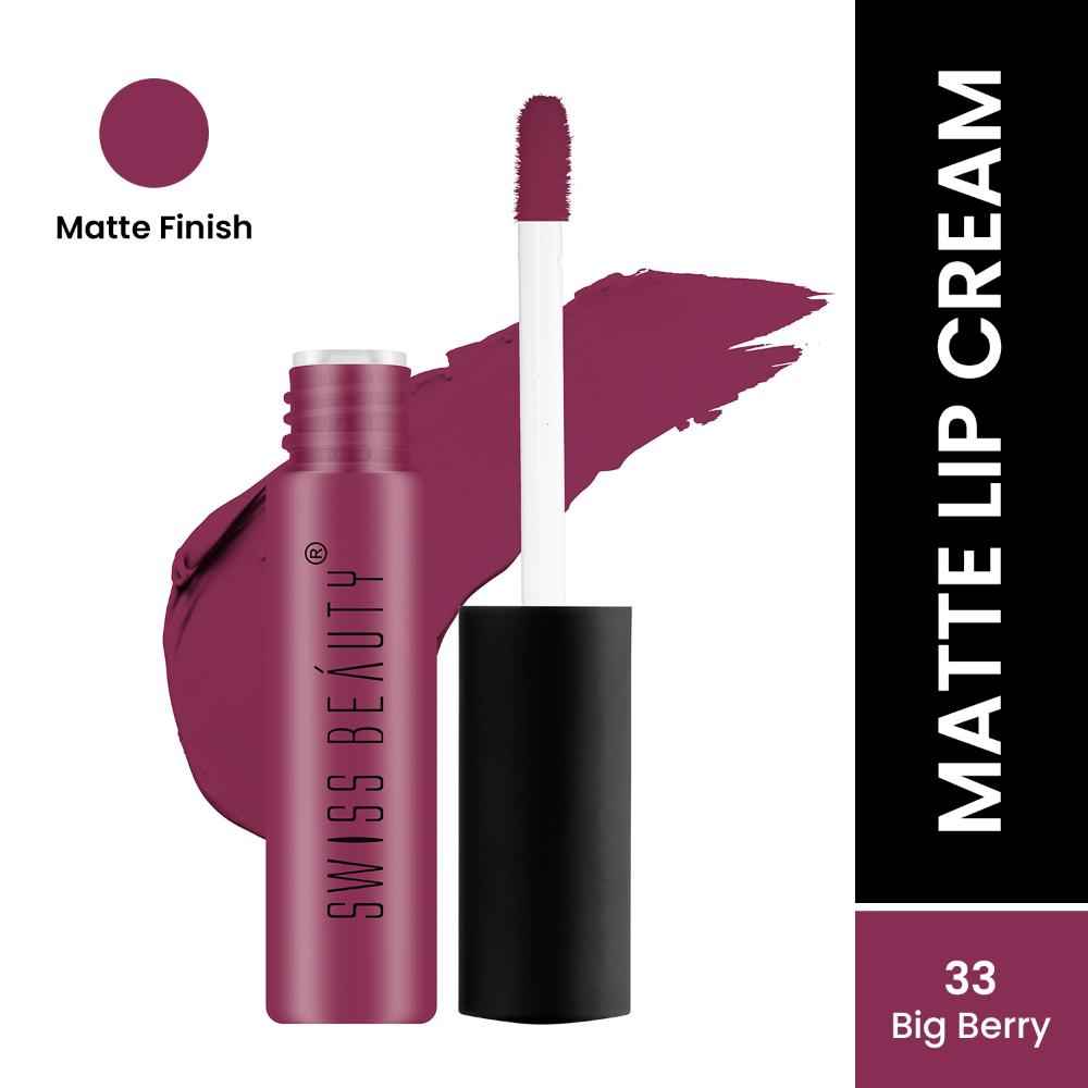 Buy Swiss Beauty Soft Matte Lip Cream - 33 - Big Berry - 6 ml - Purplle