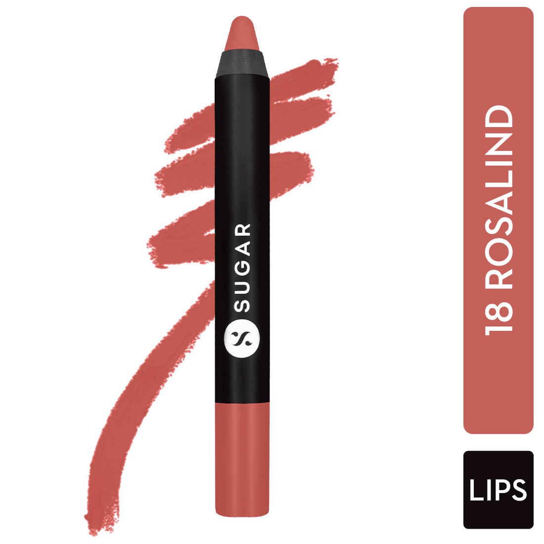 Buy SUGAR Cosmetics Matte as Hell Crayon Lipsticks for Women | Lasts Up To 8+ Hours | Lip Crayon with Sharpener | 2.8 gm - 18 Rosalind - Purplle
