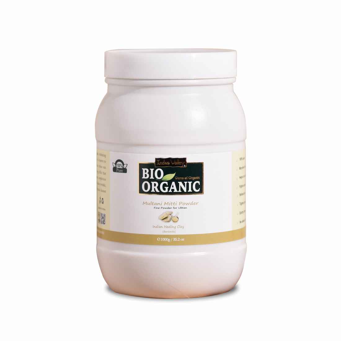 Buy Indus Valley BIO Organic Multani Mitti Powder-1000 gm jar - Purplle