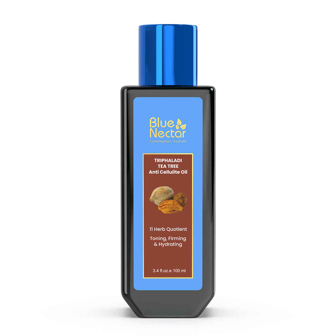 Buy Blue Nectar Ayurvedic Triphaladi Anti Cellulite and Slimming Oil for Weight Loss (11 Herbs, 100 ml) - Purplle